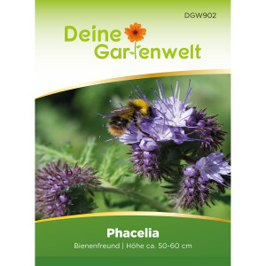 Phacelia Bienenfreund 100 g | Blumensamen für Bienen | Gründüngung | Samen für 25 m² | Bienenweide